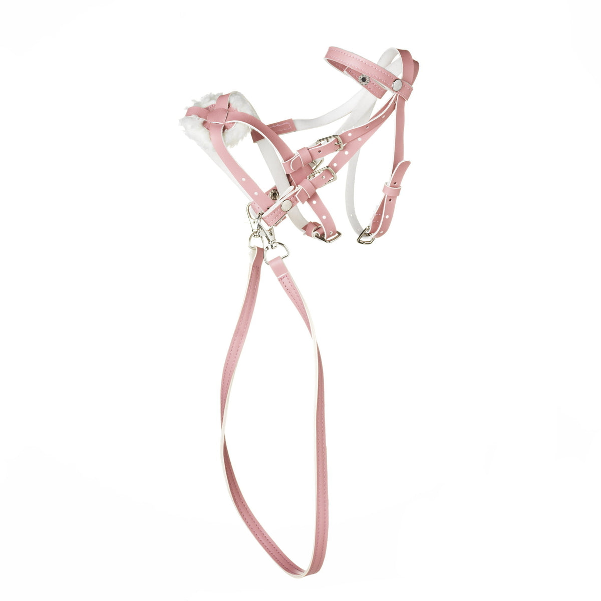 Keppihevosen Suitset Turpahihnalla Vaaleanpunainen