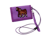 KiS Me Lasten Lompakko Hevonen Lila Kaulanauhalla 12x9cm