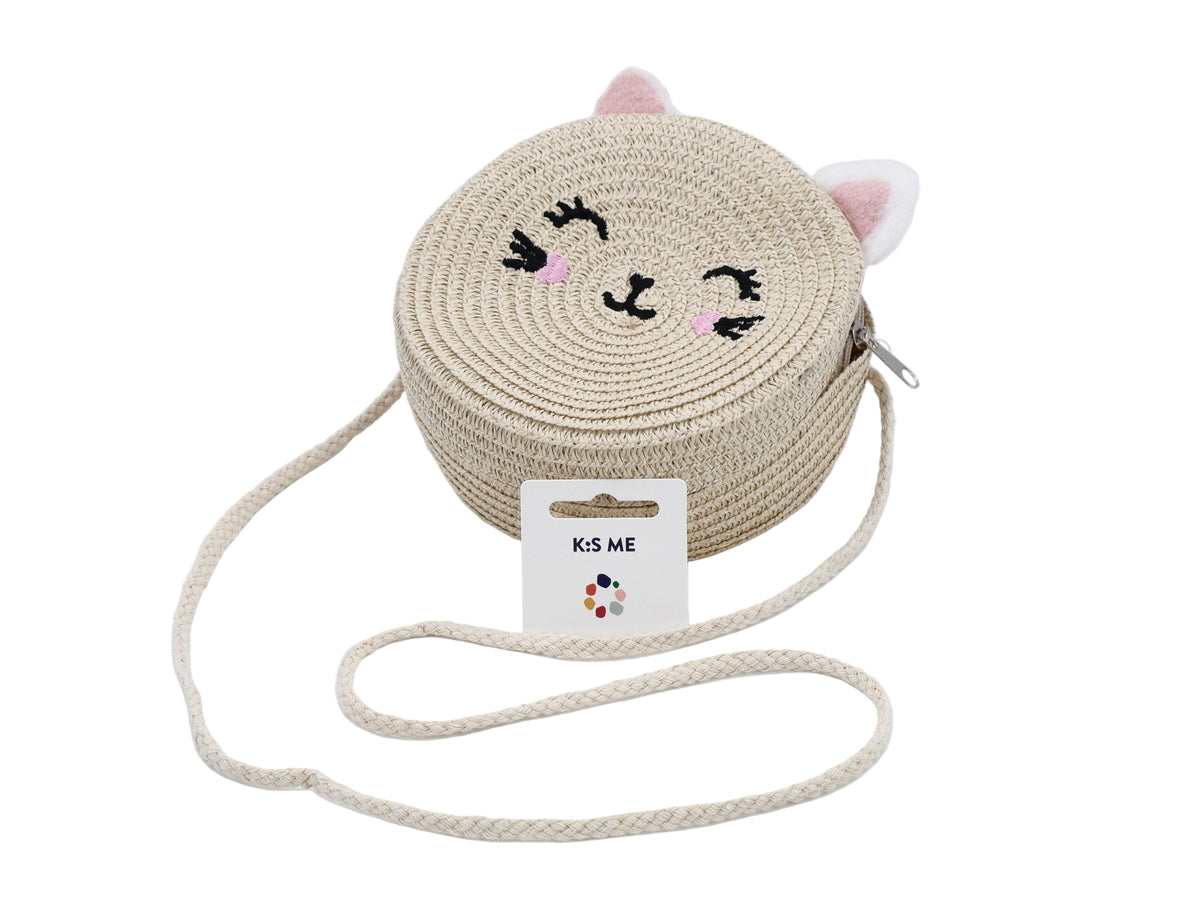 KiS Me Yksisarvinen Lasten Käsilaukku Pudottu/Virkattu Kissa Korvilla Vaalea