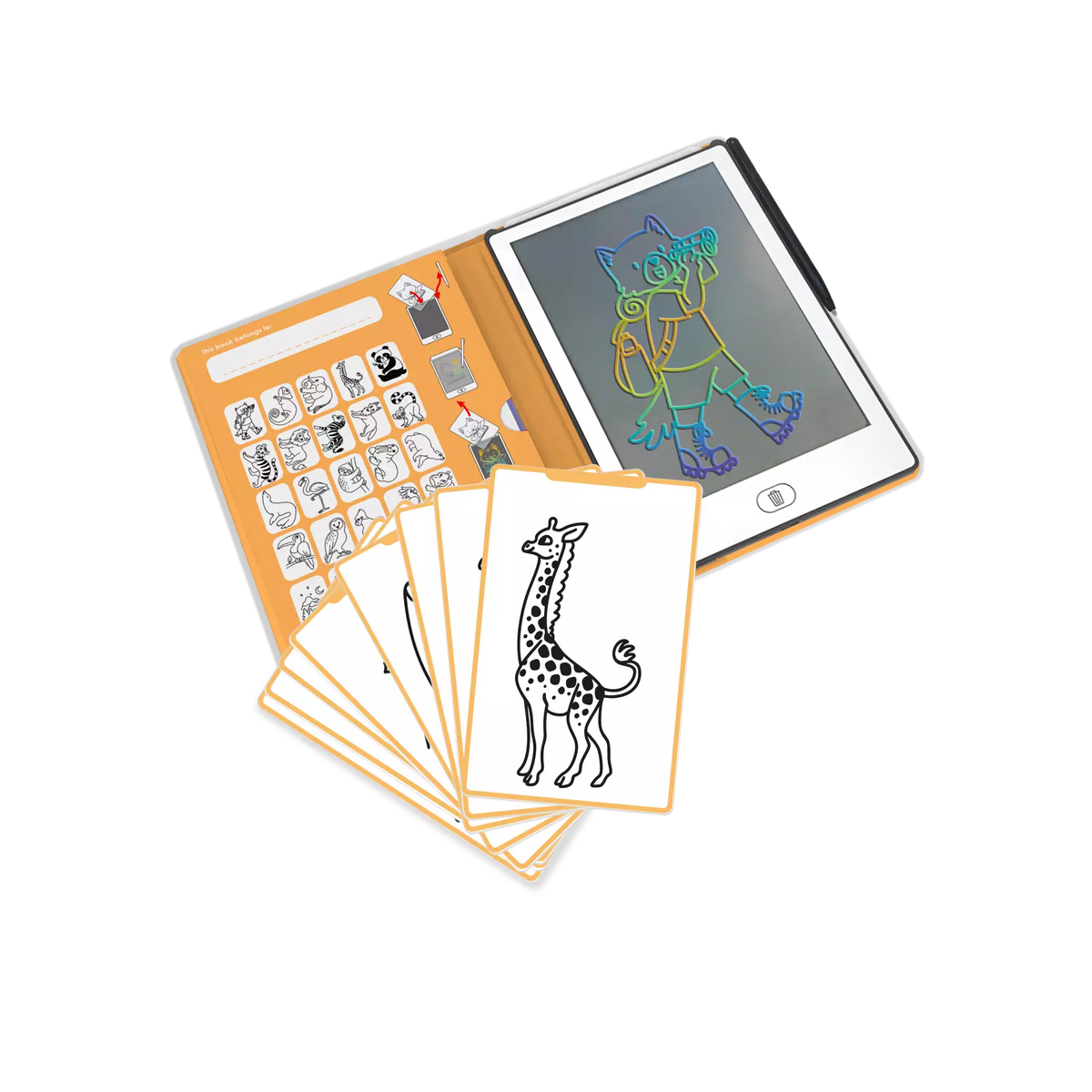 KidyWolf Mini LCD Piirustustaulu/Piirtämisen Opettelu Eläimet