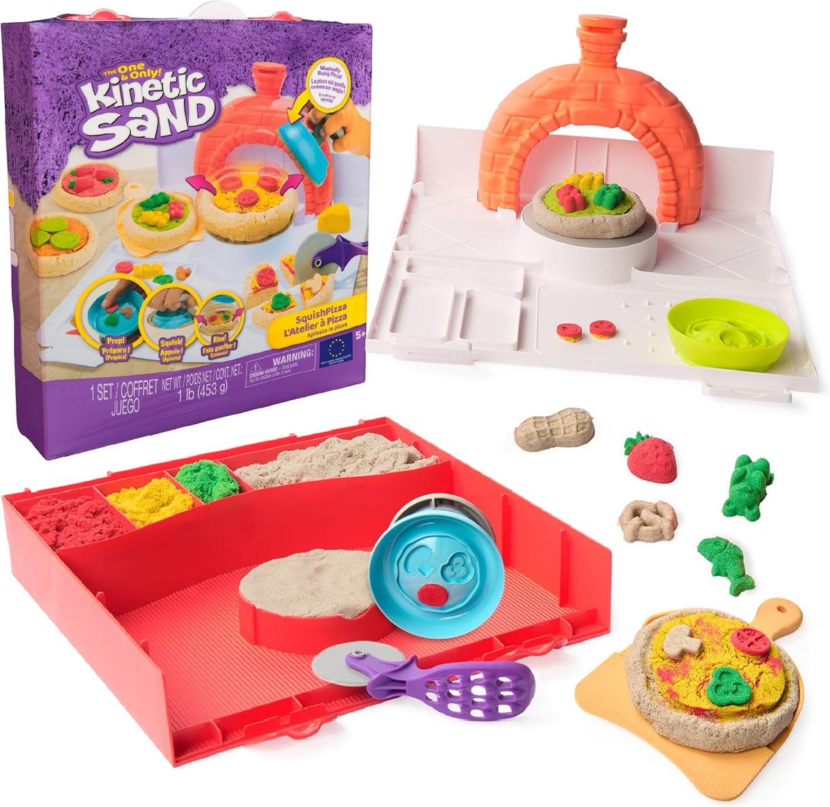Kinetic Sand SquishPizza Taikahiekka Leikkisetti