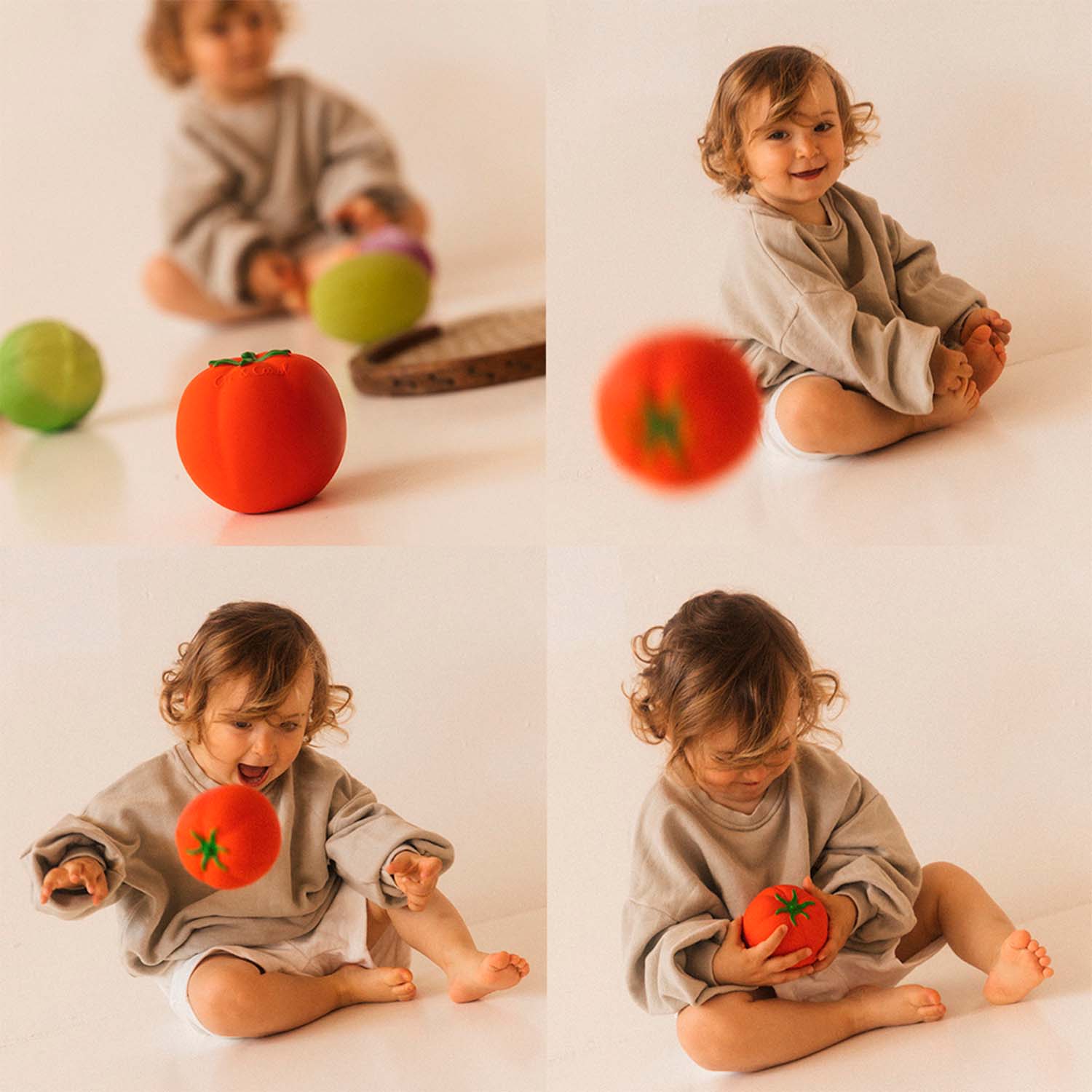 Oli & Carol Luonnonkumi Baby Ball Tomaatti