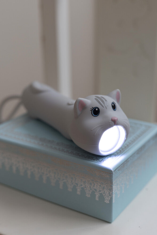 LED Ladattava Lasten Taskulamppu Kissa Silikoninen