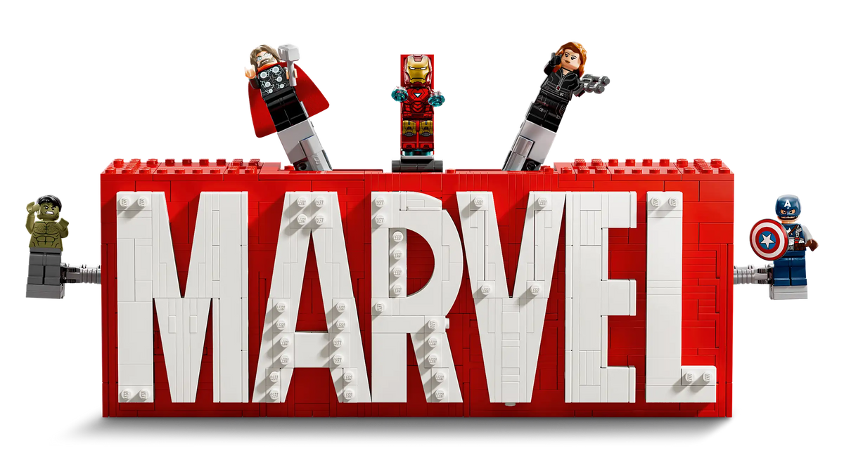 LEGO 76313 MARVEL-logo ja Minihahmot