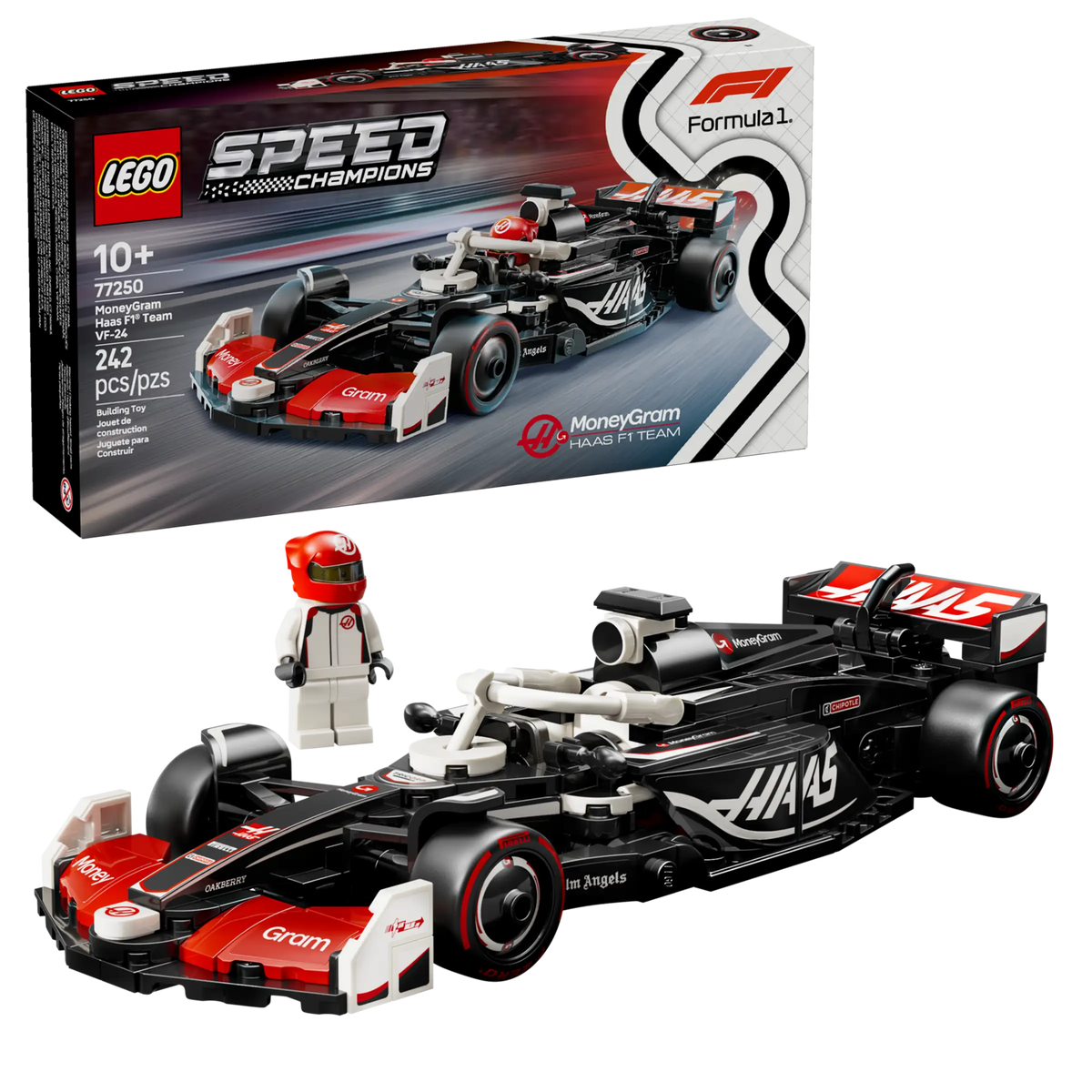 LEGO 77250 MoneyGram Haas F1® Team VF-24 Kilpa-auto