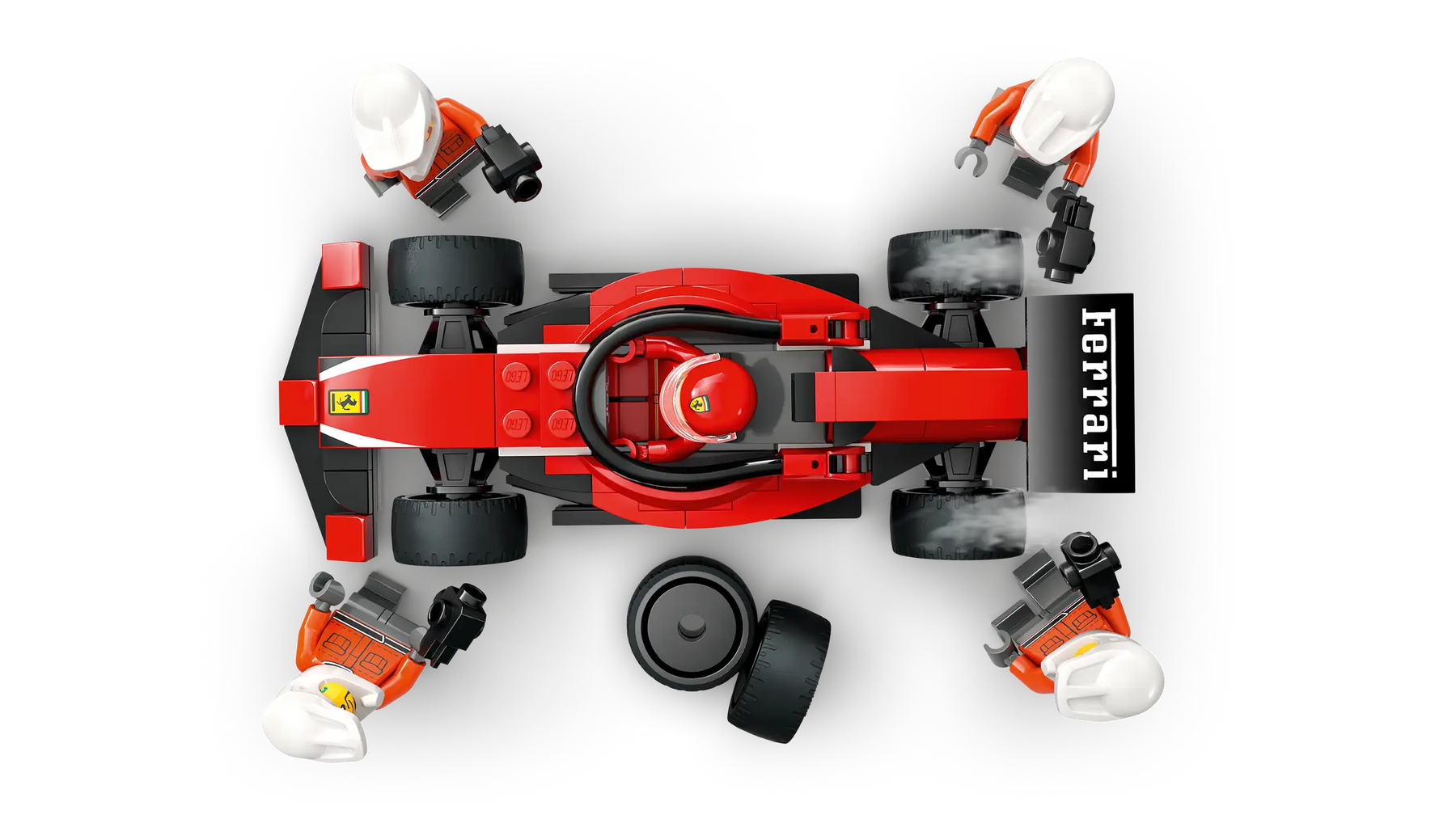 LEGO City 60443 F1®-Varikkopysähdys ja Varikkomiehistö sekä Ferrari-auto