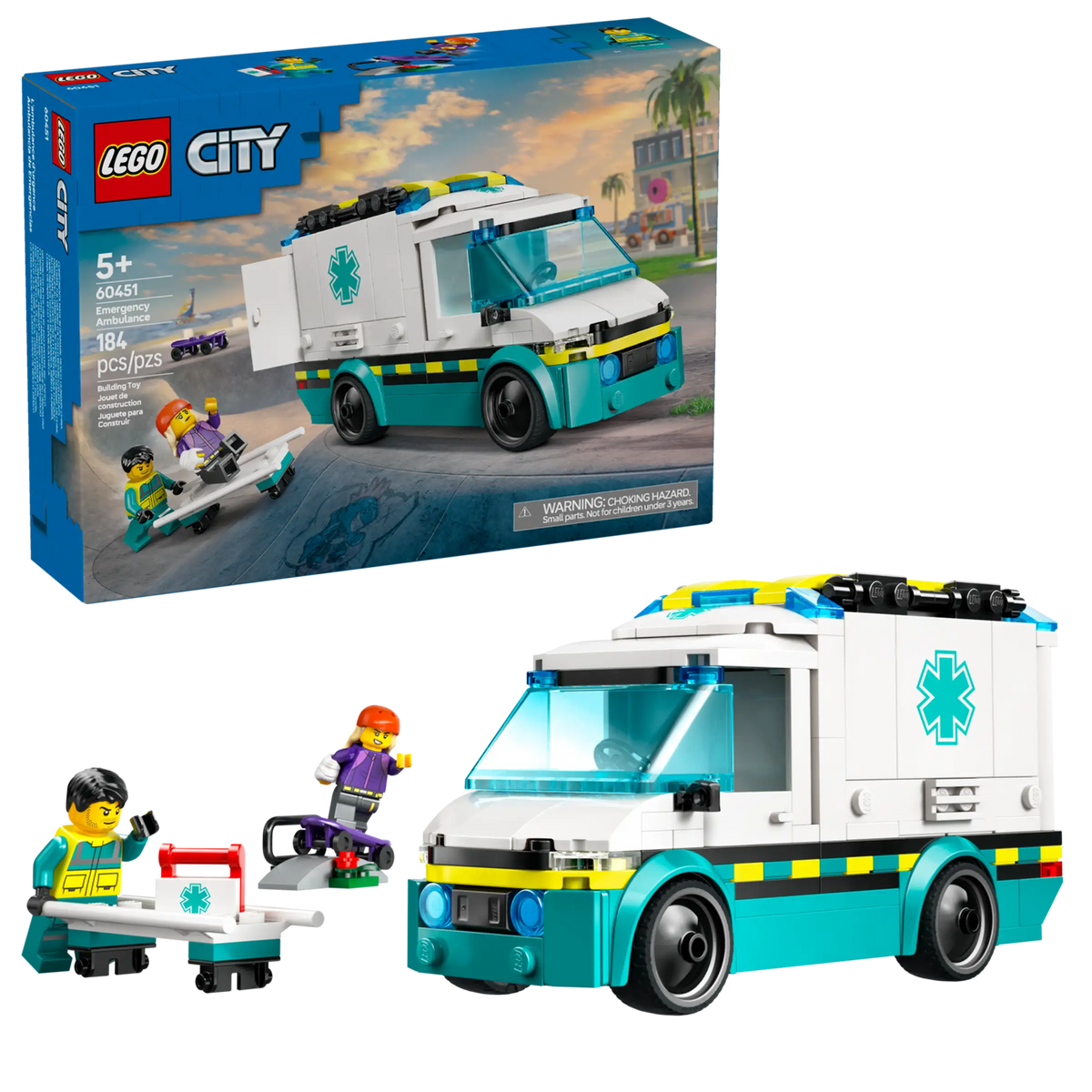 LEGO City 60451 Ambulanssi Hälytysajoihin