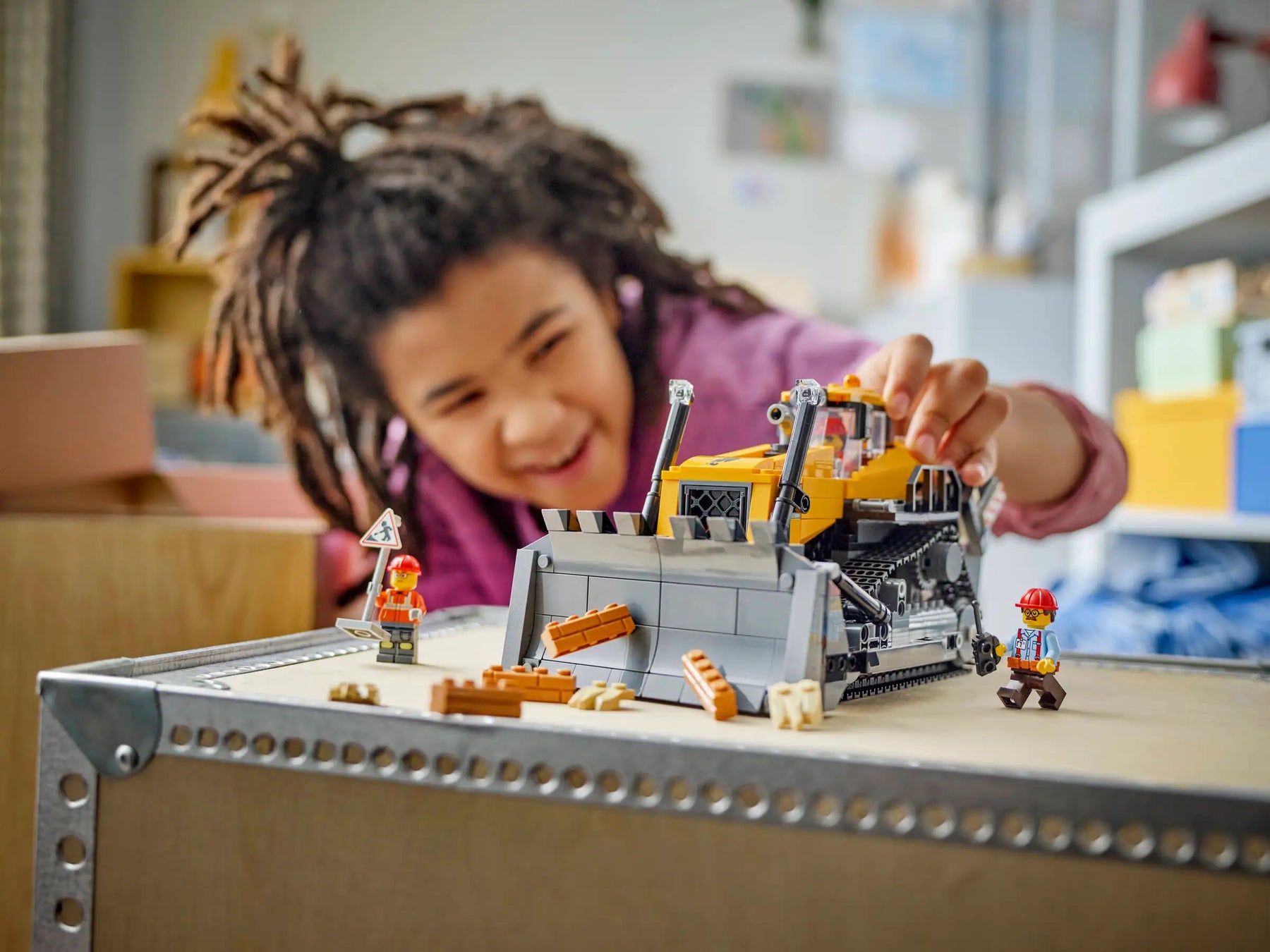 LEGO City 60466 Keltainen Puskutraktori