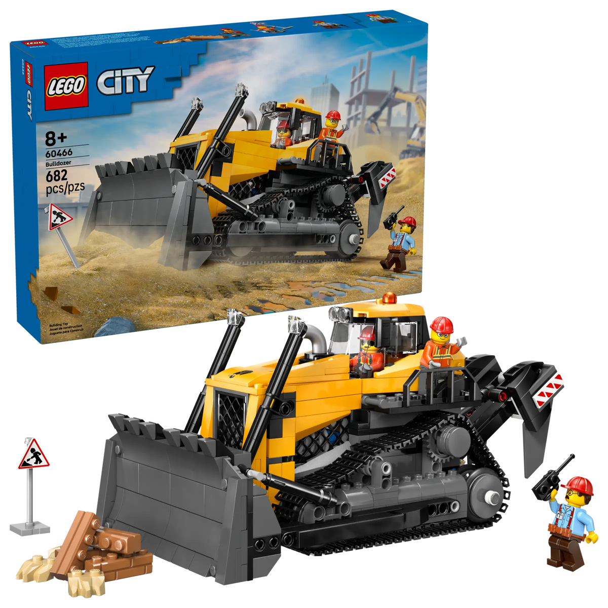 LEGO City 60466 Keltainen Puskutraktori