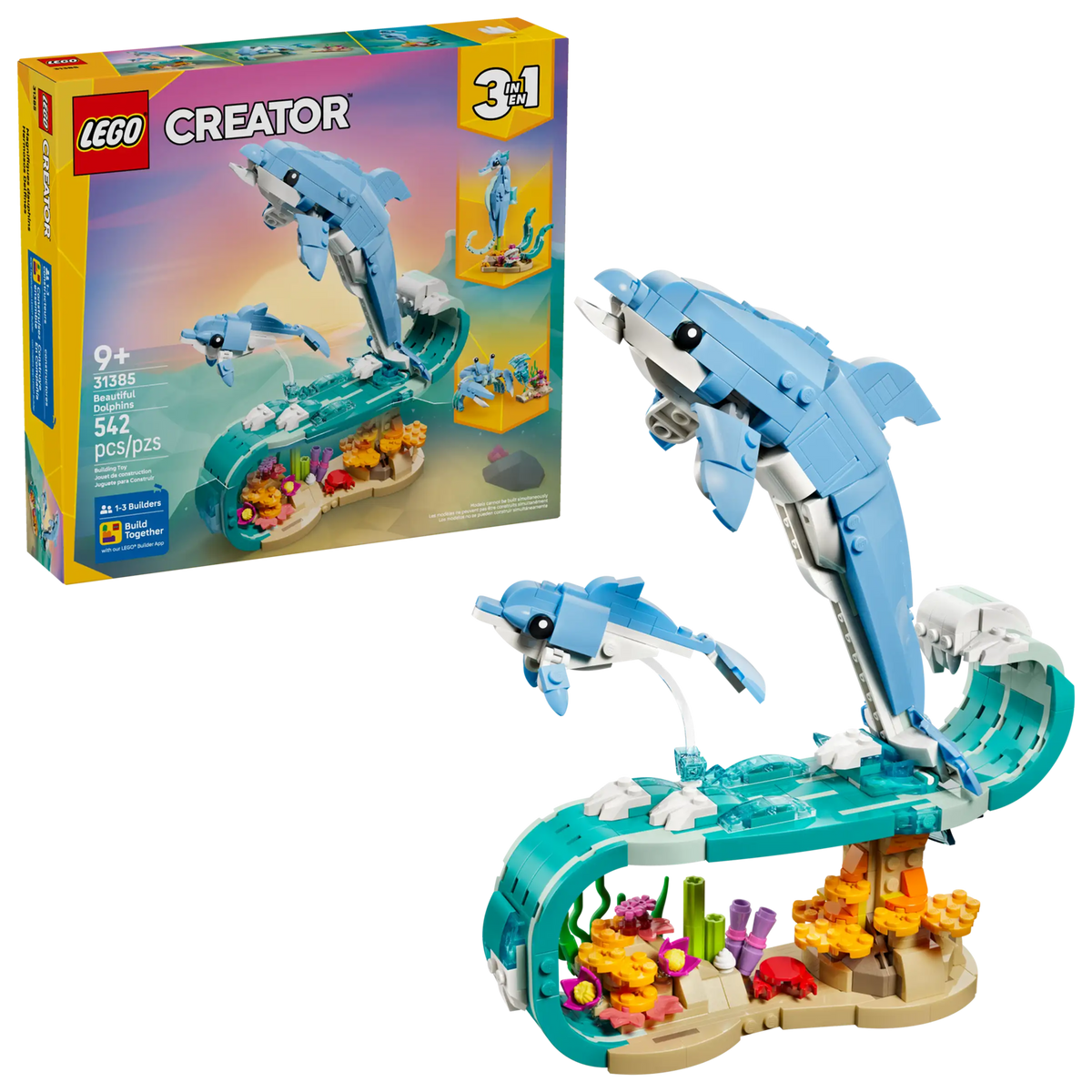 LEGO Creator 31385 Merieläimet: Söpöt Delfiinit