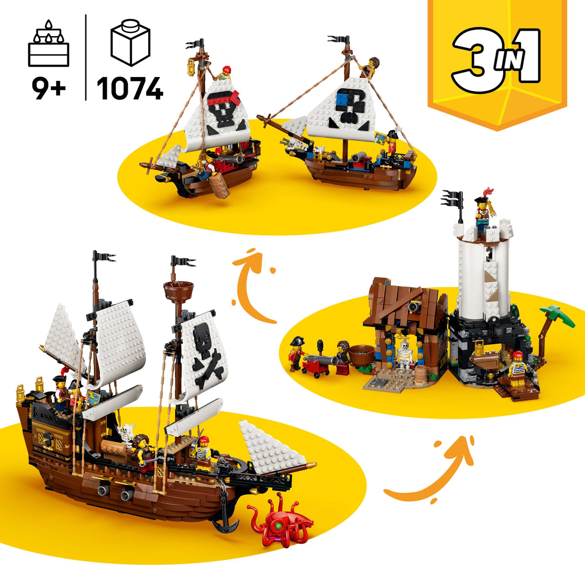 LEGO Creator 31387 Mahtava Merirosvolaiva