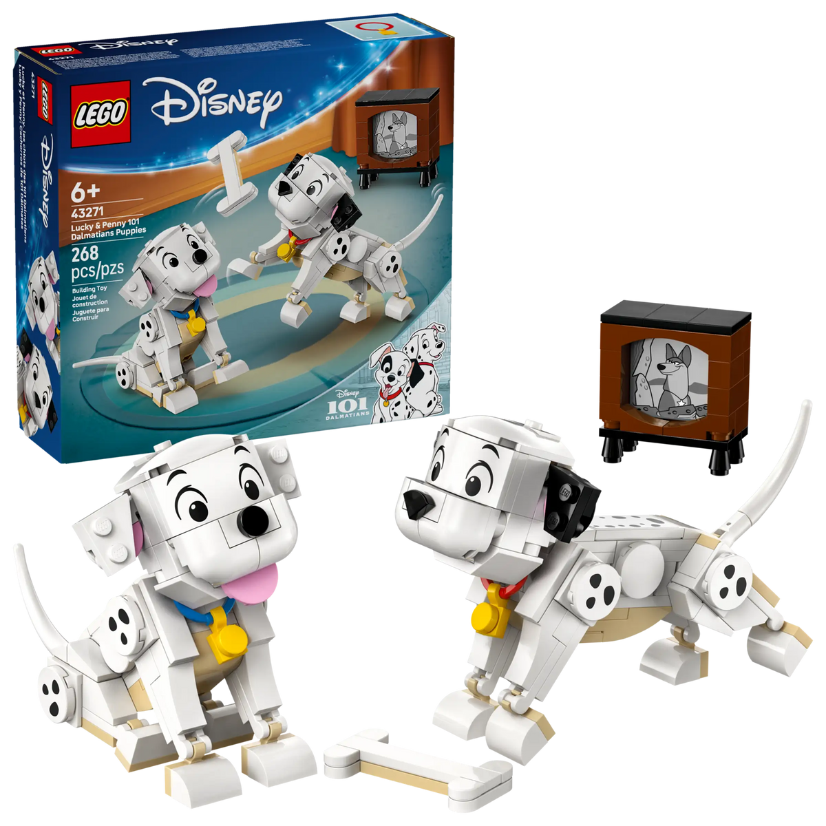 LEGO Disney 43271 101 Dalmatialaista Koiranpennut: Laikku ja Pipsa
