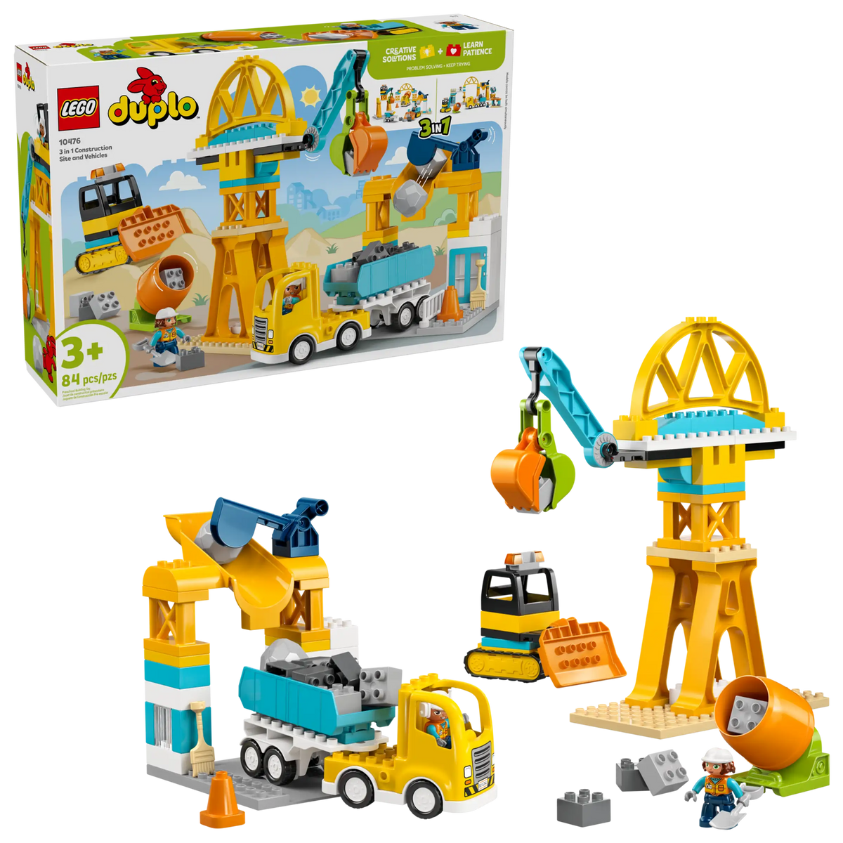 LEGO Duplo 10476 Rakennustyömaa ja Työmaa-Ajoneuvot 3in1