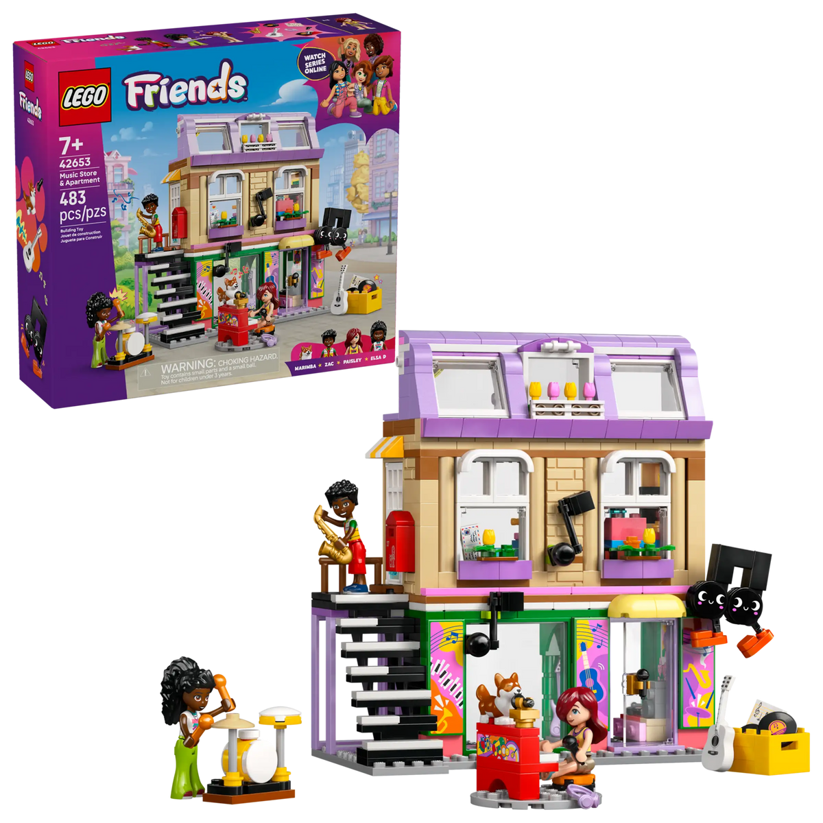 LEGO Friends 42653 Musiikkikauppa ja Asunto