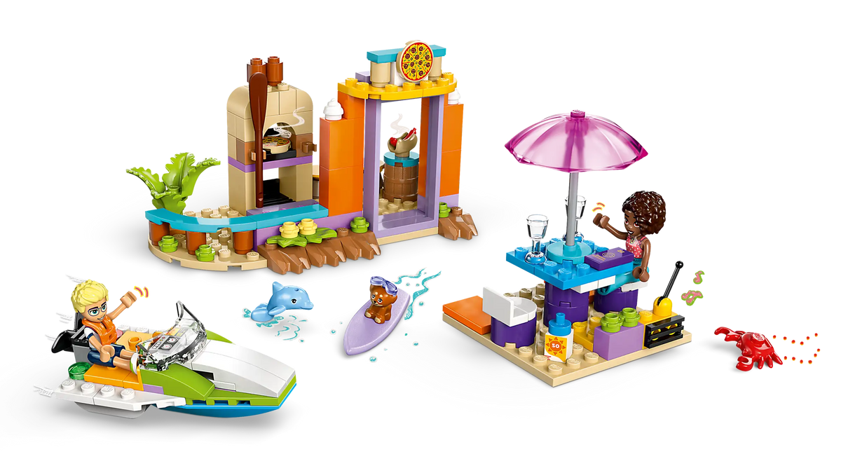 LEGO Friends 42672 Loma ja Rantarakennelmat Matkalaukussa