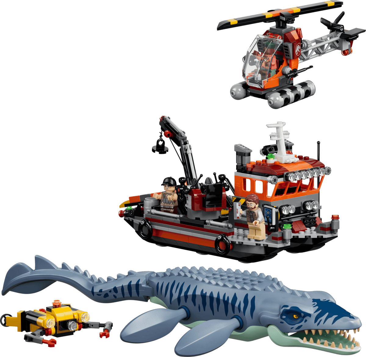 LEGO Jurassic World 77983 Mosasaurus-dinosaurus Hyökkää Veneen Kimppuun