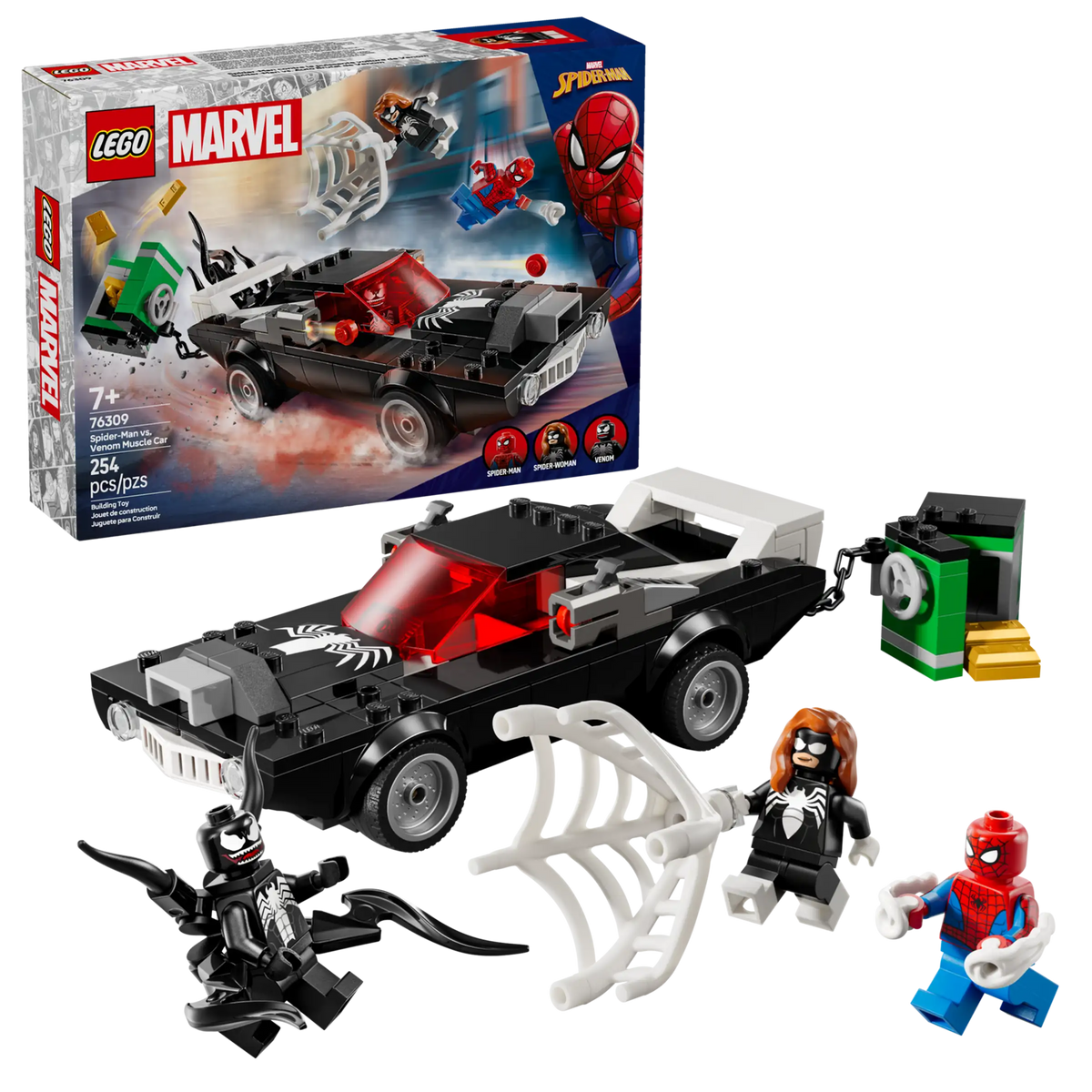 LEGO Marvel 76309 Spider-Man vastaan Venom-muskeliauto