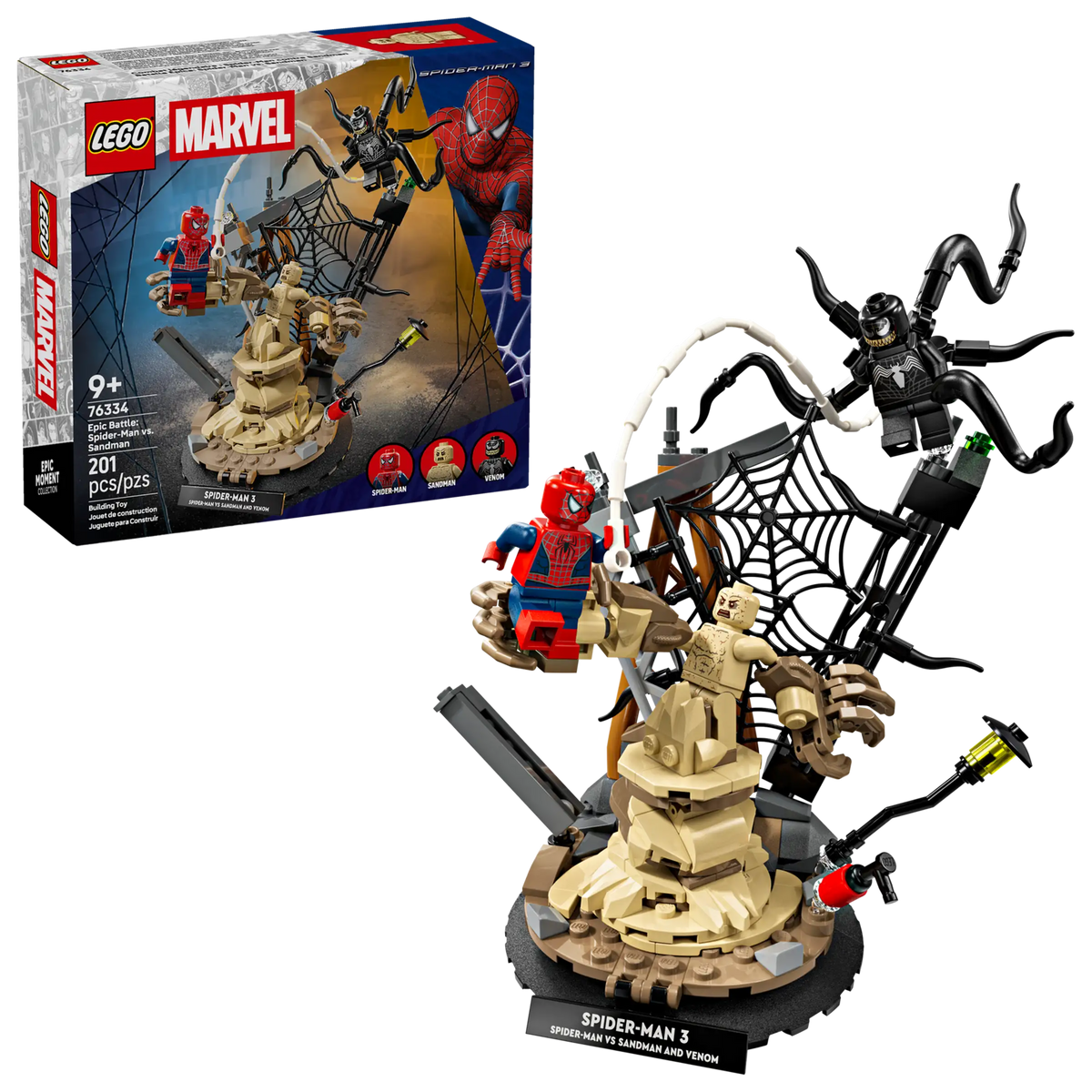 LEGO Marvel 76334 Eeppinen Taistelu: Spider-Man Vastaan Sandman