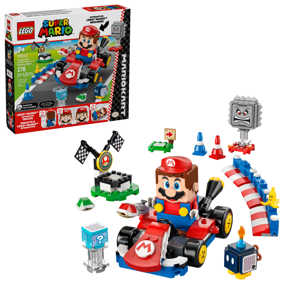LEGO Super Mario 72043 Mario Kart™ – Interaktiivinen LEGO® Mario™ ja Standard Cart