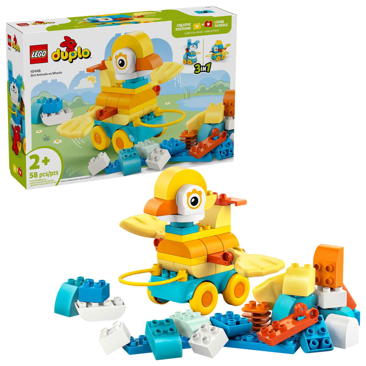 Lego Duplo 10448 Eläimiä Pyörien Päällä – 3in1-setti