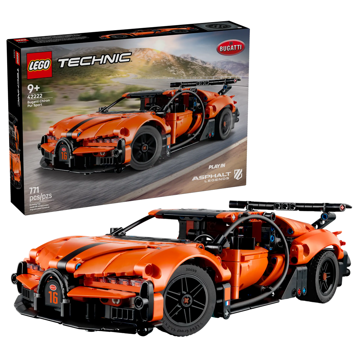 Lego Technic 42222 Bugatti Chiron Pur Sport Hyperauto