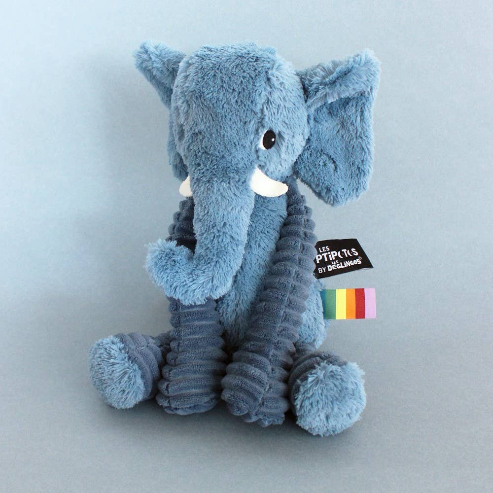 Les Ptipotos Plush - Sininen Elefantti Pehmolelu