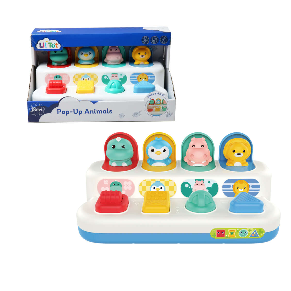 Lil Tot Pop Up Animals Aktiviteettilelu