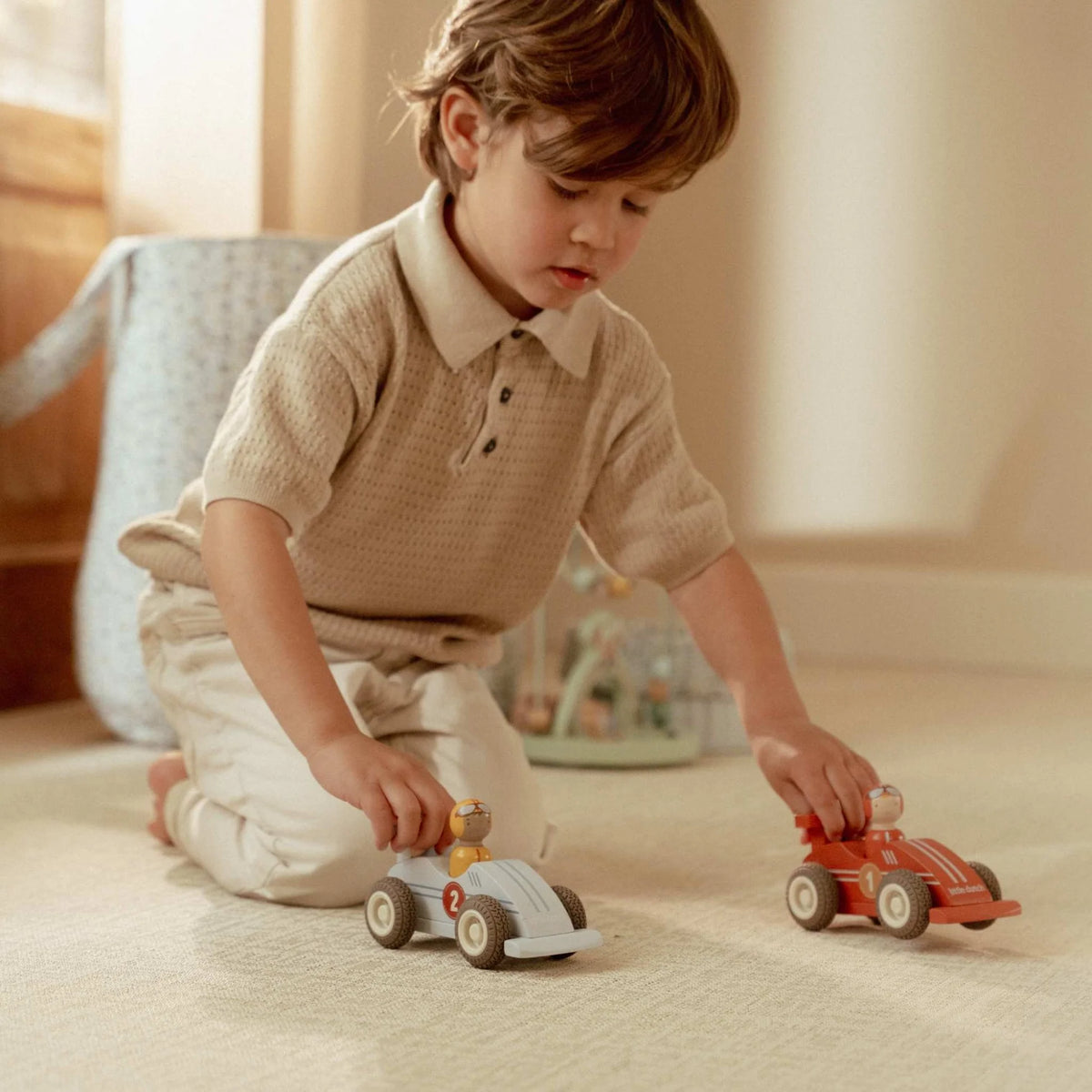 Little Dutch Pullback Puiset Kilpa-Autot Hahmolla 2kpl