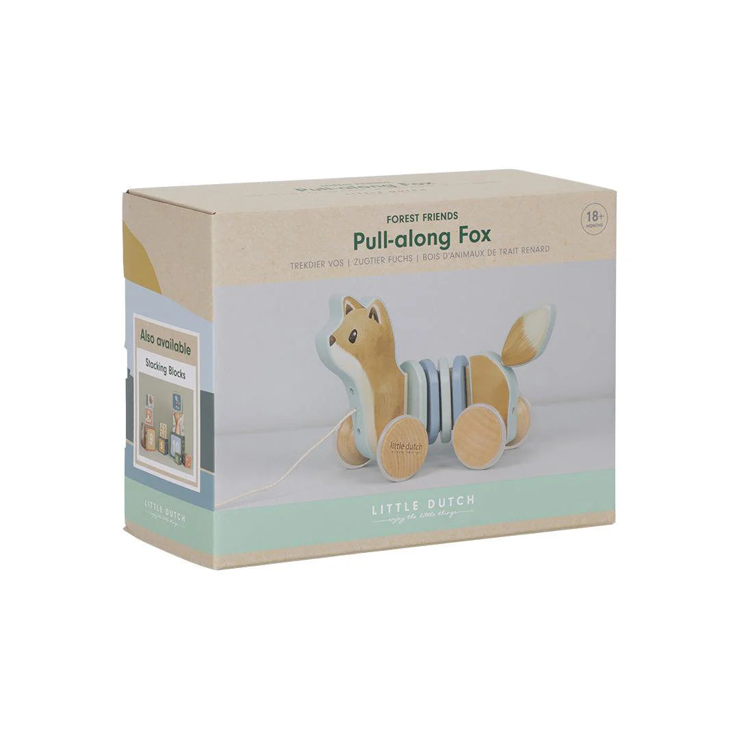 Little Dutch Forest Friends Kettu Vedettävä Puulelu
