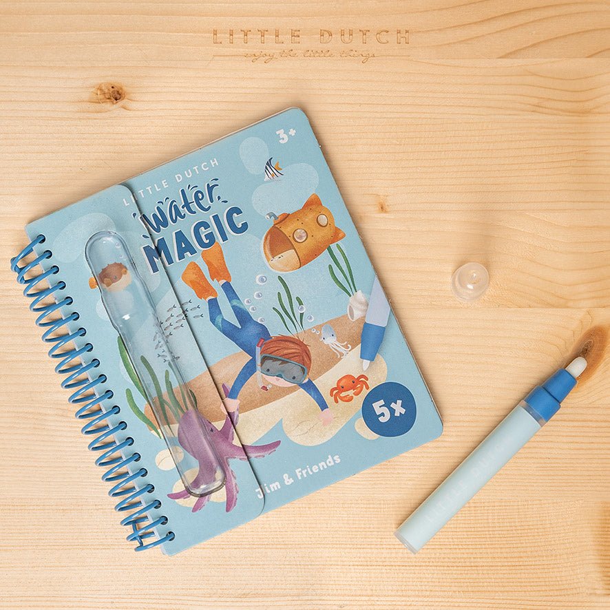 Little Dutch Water Magic Book Jim & Friends Vedellä Värjättävät Kuvat