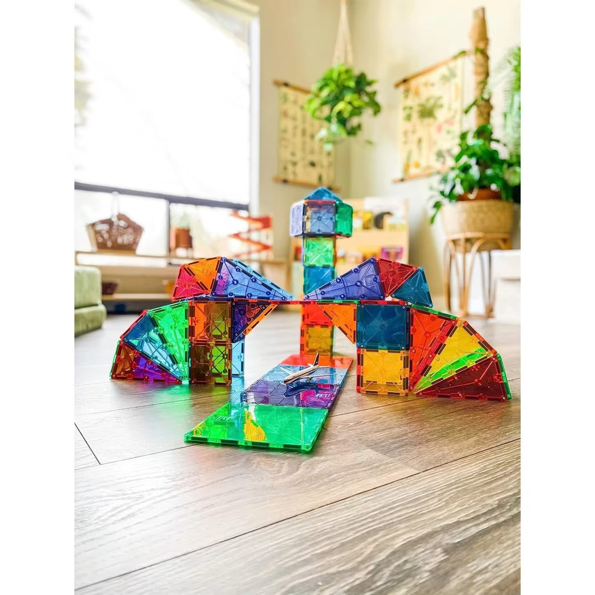 MAGNA-TILES® Clear Colours -Magneettirakennussarja 100 Osaa