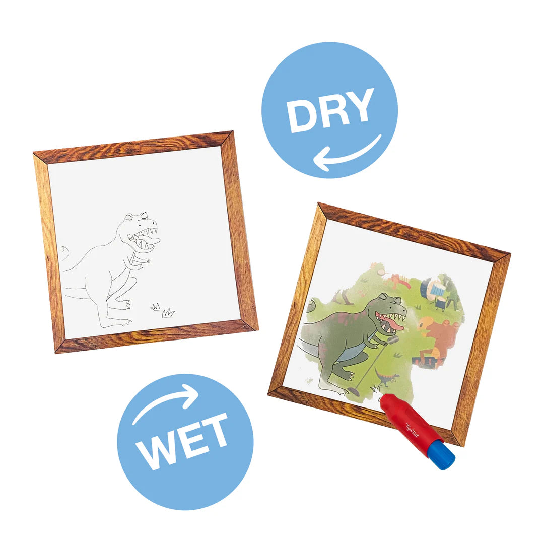 Magic Painting World Vedellä Värjättävät Kuvat- Dinosaurus