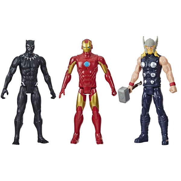 Marvel Avengers Titan Hero Series Black Panther, Iron Man & Thor