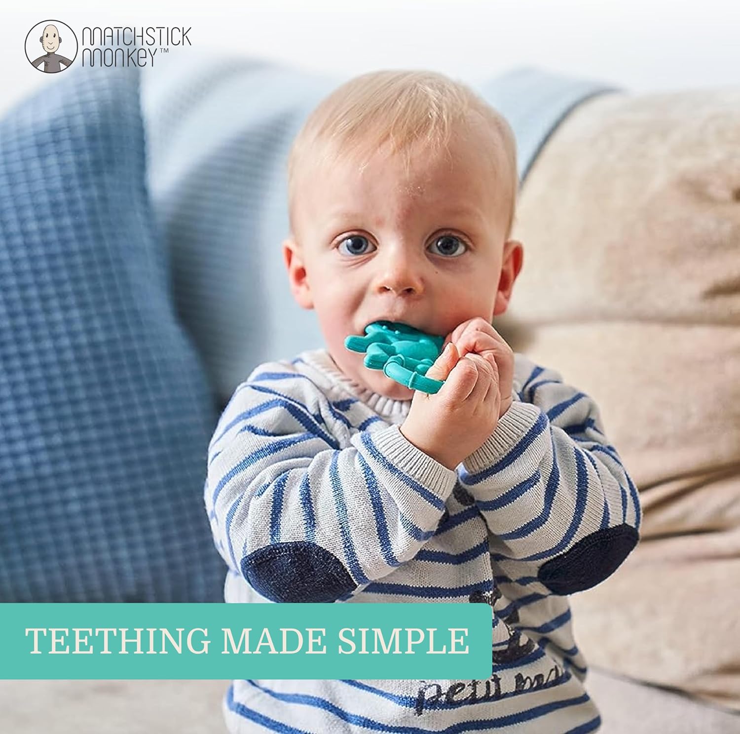 Matchstick Monkey Mini Teether Purulelu Pinkki