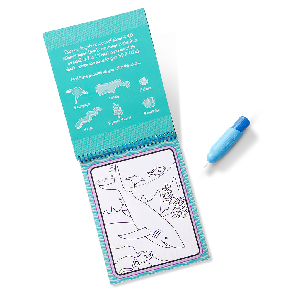 Melissa And Doug Water Wow! Vedellä värjättävät kuvat Meren Syvyyksissä