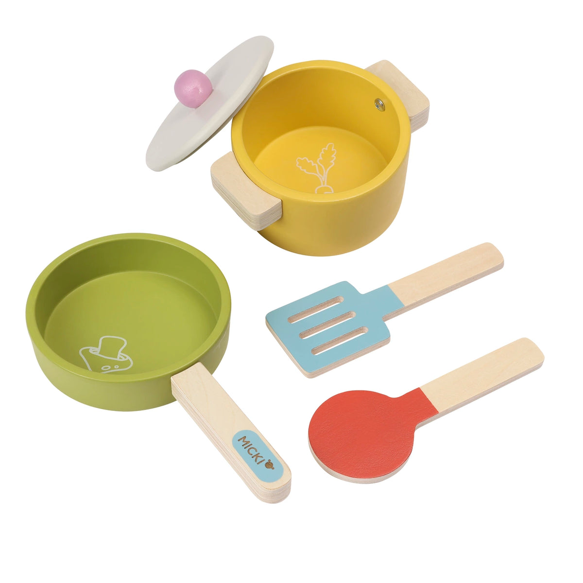Micki Puinen Värikäs Kattilasetti 5 osaa