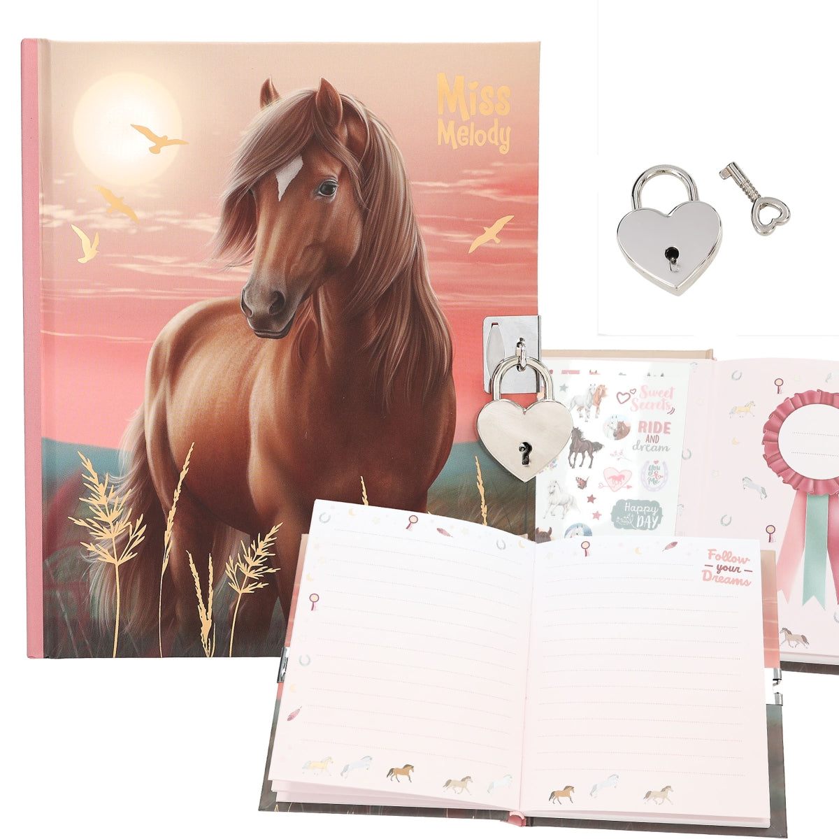 Miss Melody Lukollinen Päiväkirja Hevoset ja Auringonlasku