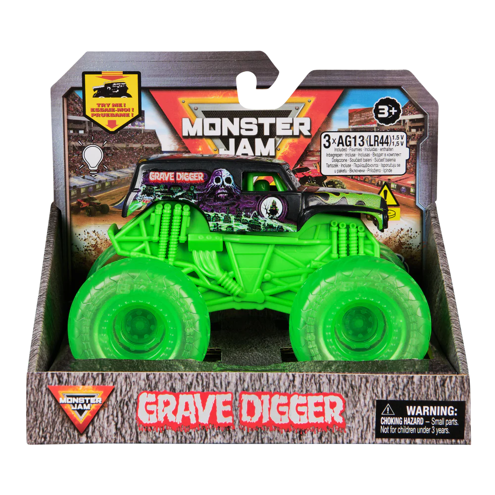 Monster Jam Light Up Wheels Grave Digger 1:43