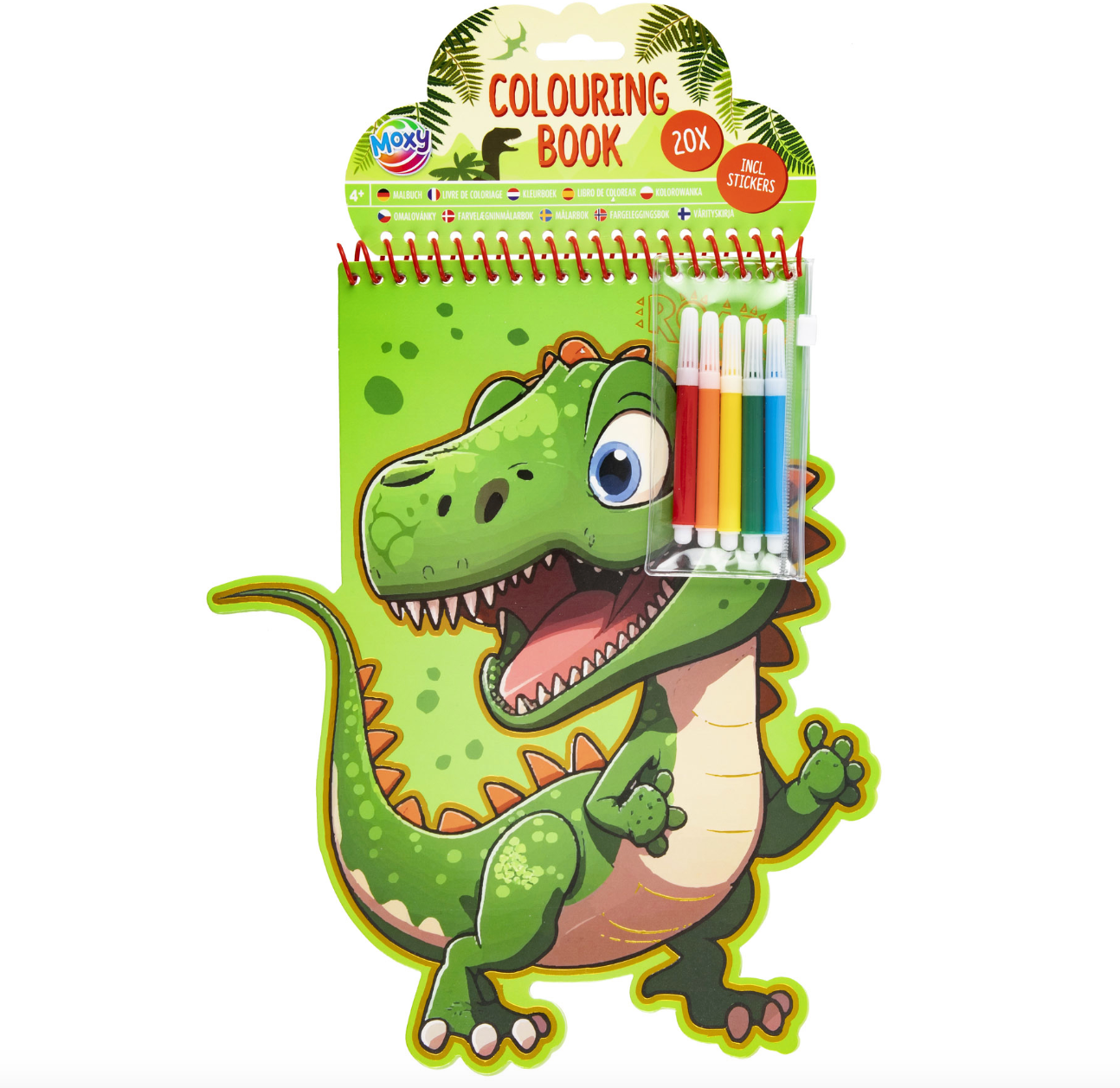 Moxy Värityskirja ja Tarrat Dinosaurus