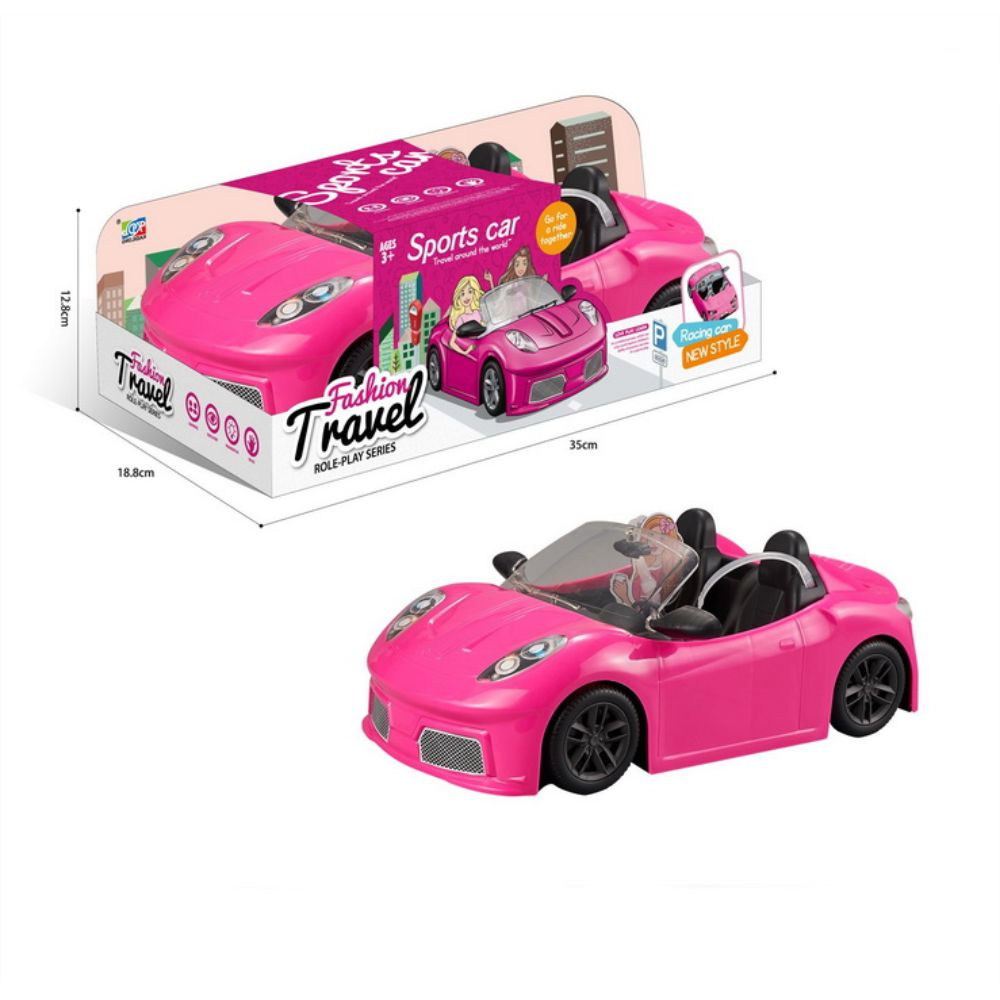 Muotinuken "Barbien" Urheiluauto