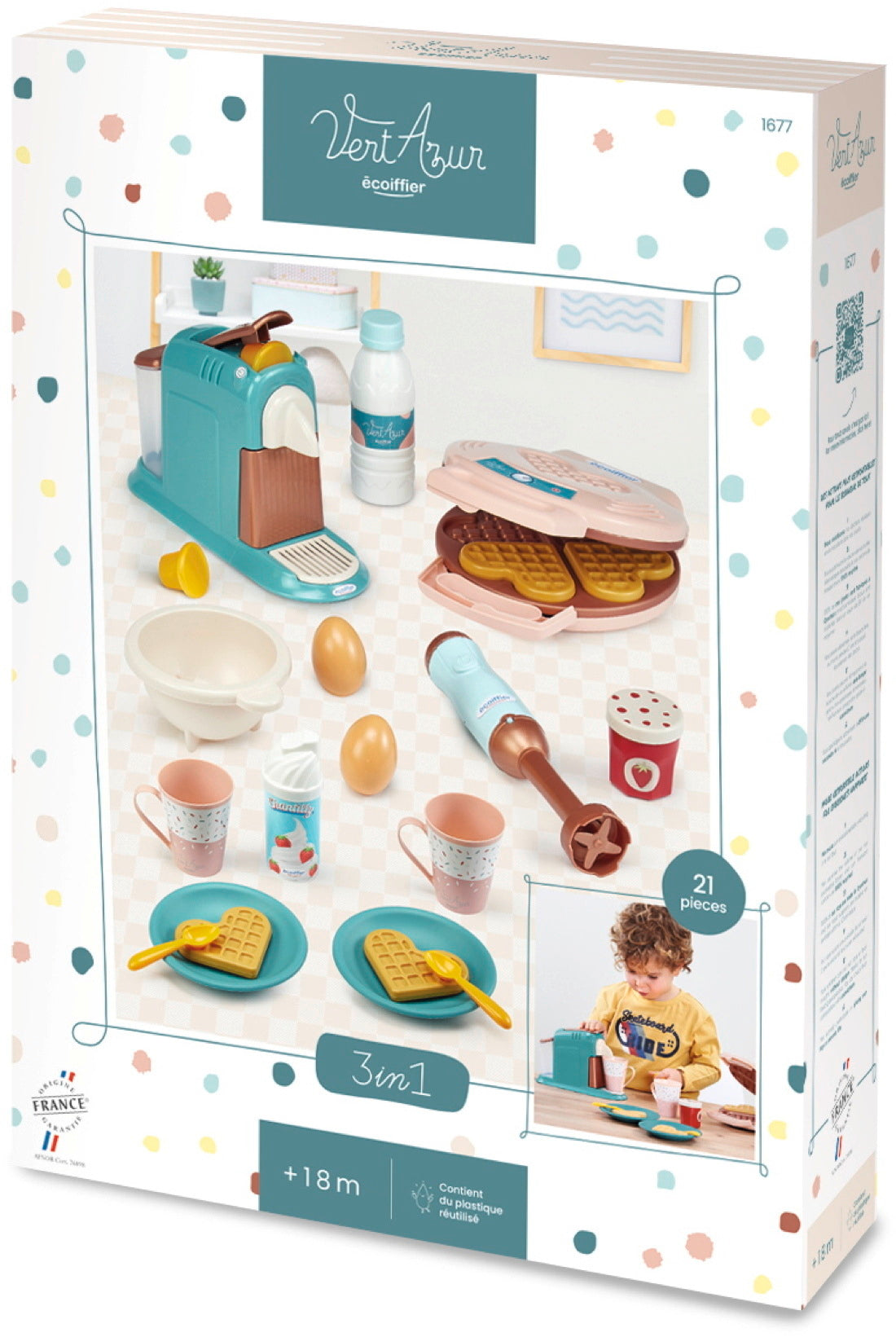 Muoviset Leikkikeittiövälineet Aamiainen 3-in1