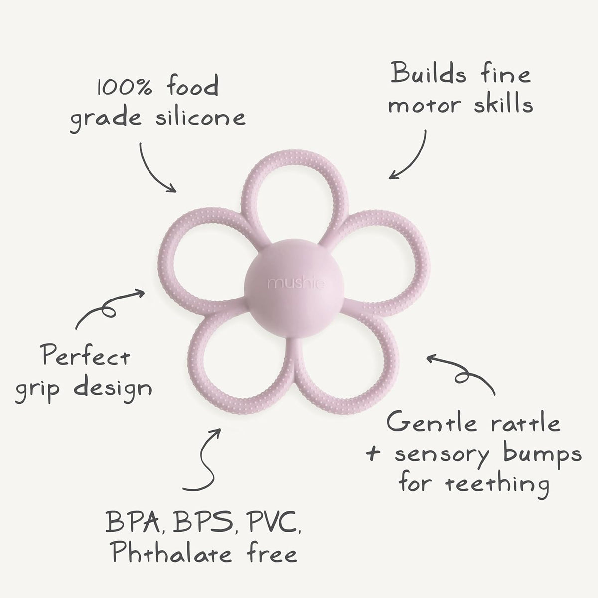 Mushie Daisy Purulelu ja Helistin Soft Lilac