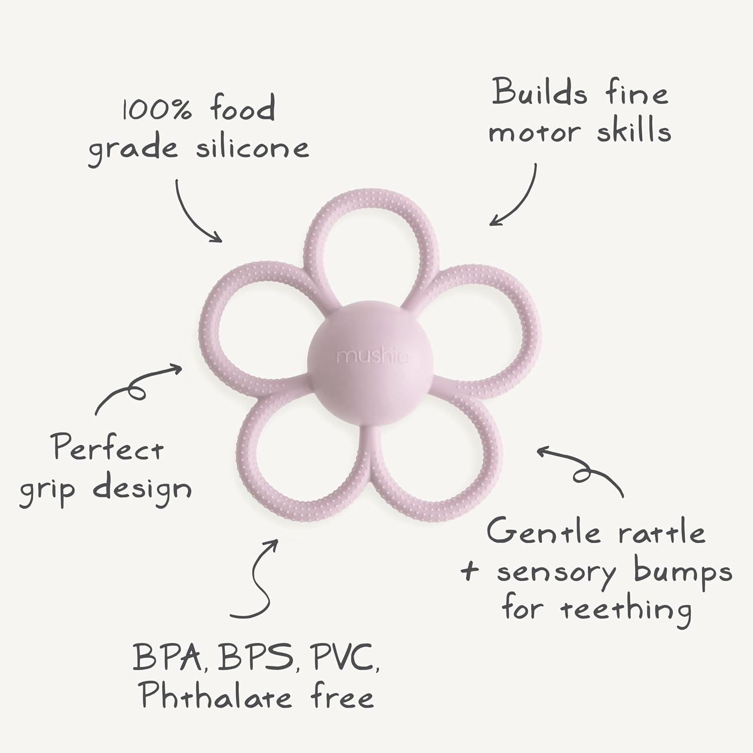 Mushie Daisy Purulelu ja Helistin Soft Lilac