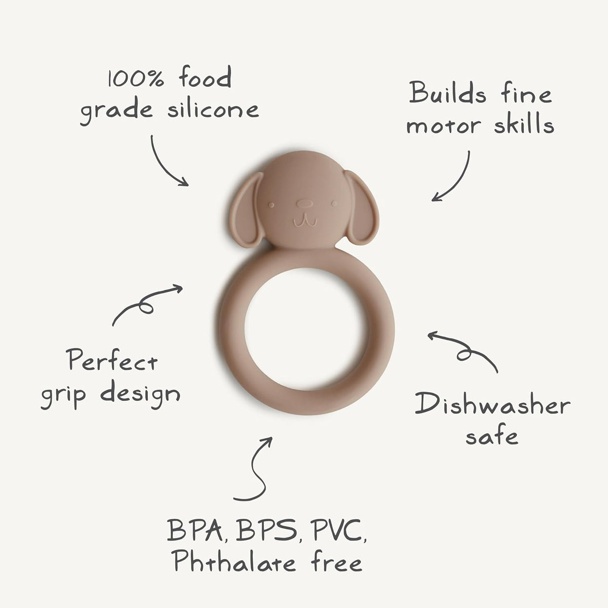 Mushie Teether Purulelu Koira