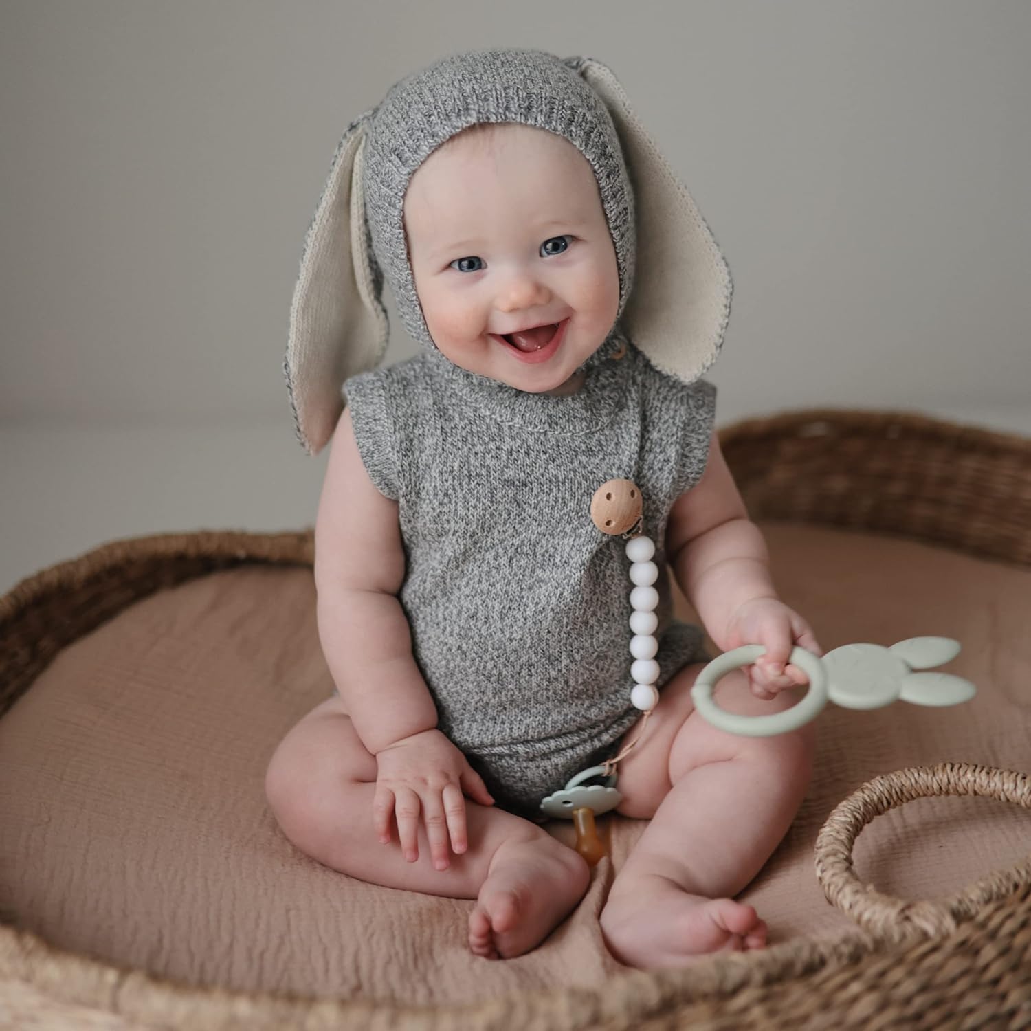 Mushie Teether Purulelu Pupu Sage