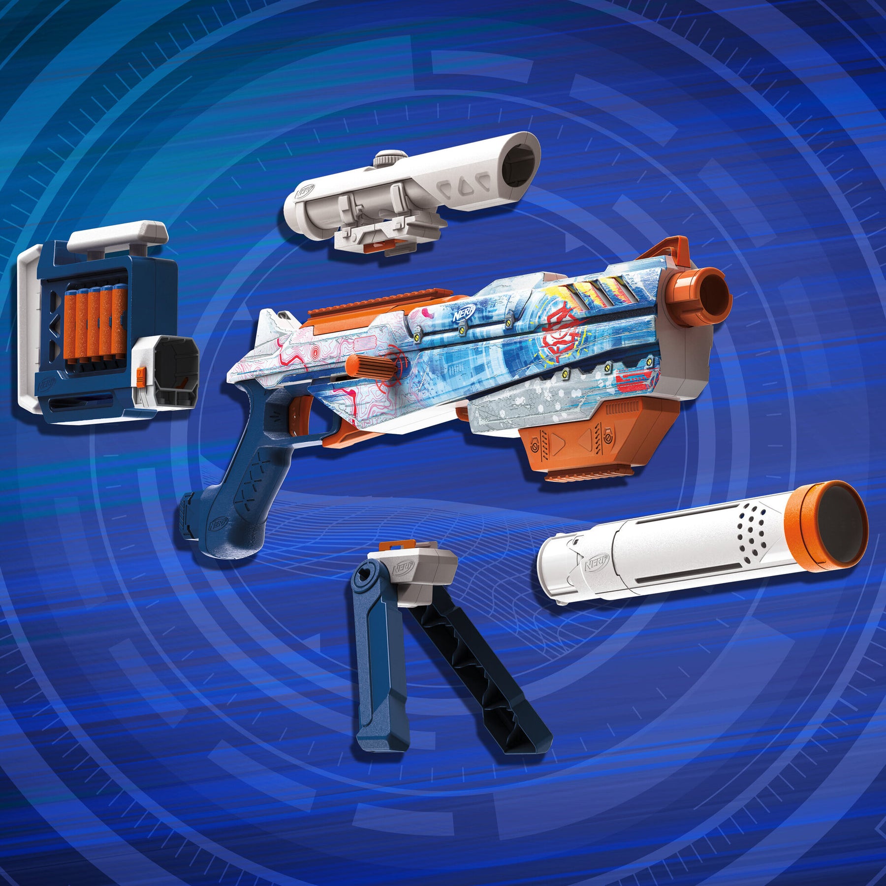 Nerf Loadout Arctic Zerostriker Vaahtoammusase