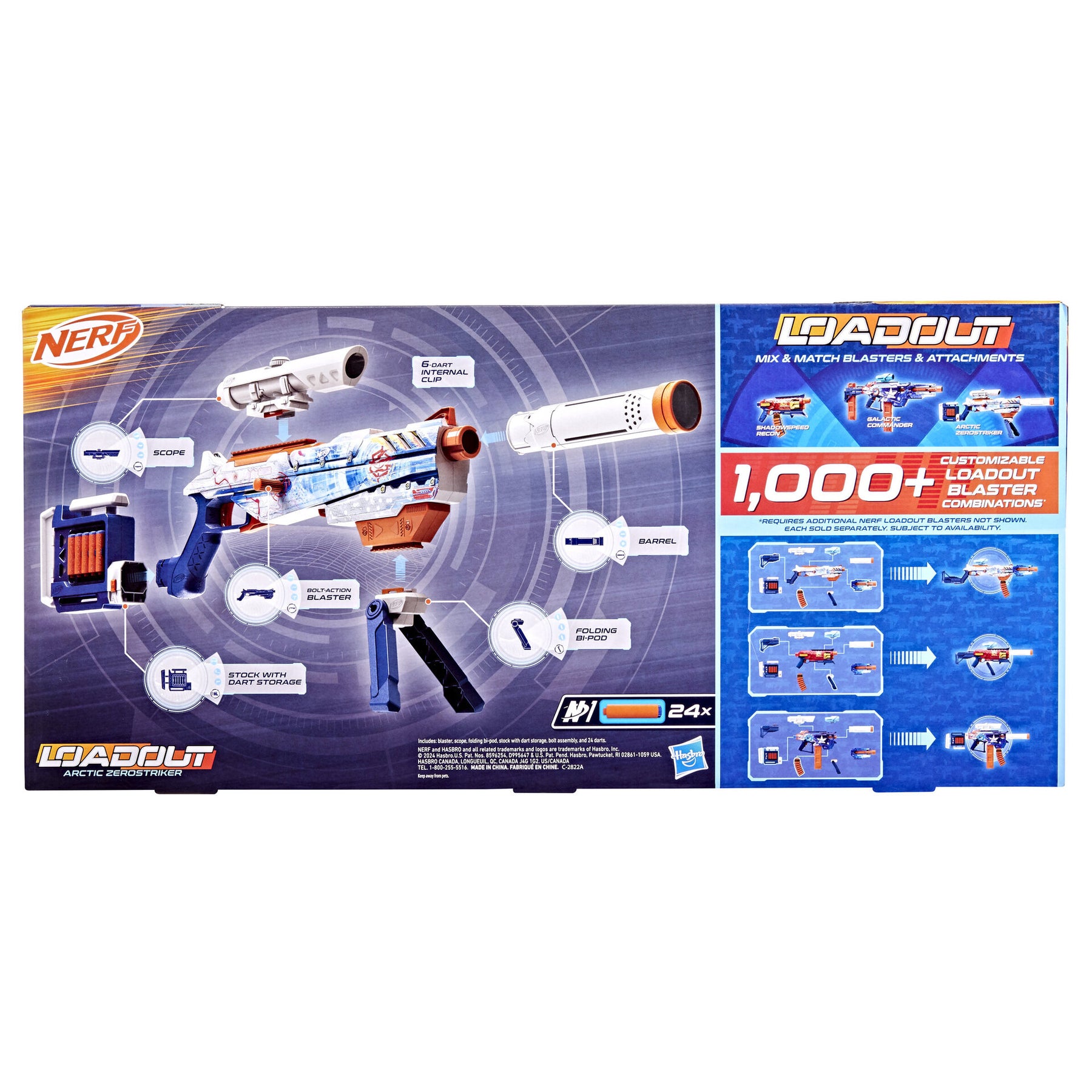Nerf Loadout Arctic Zerostriker Vaahtoammusase