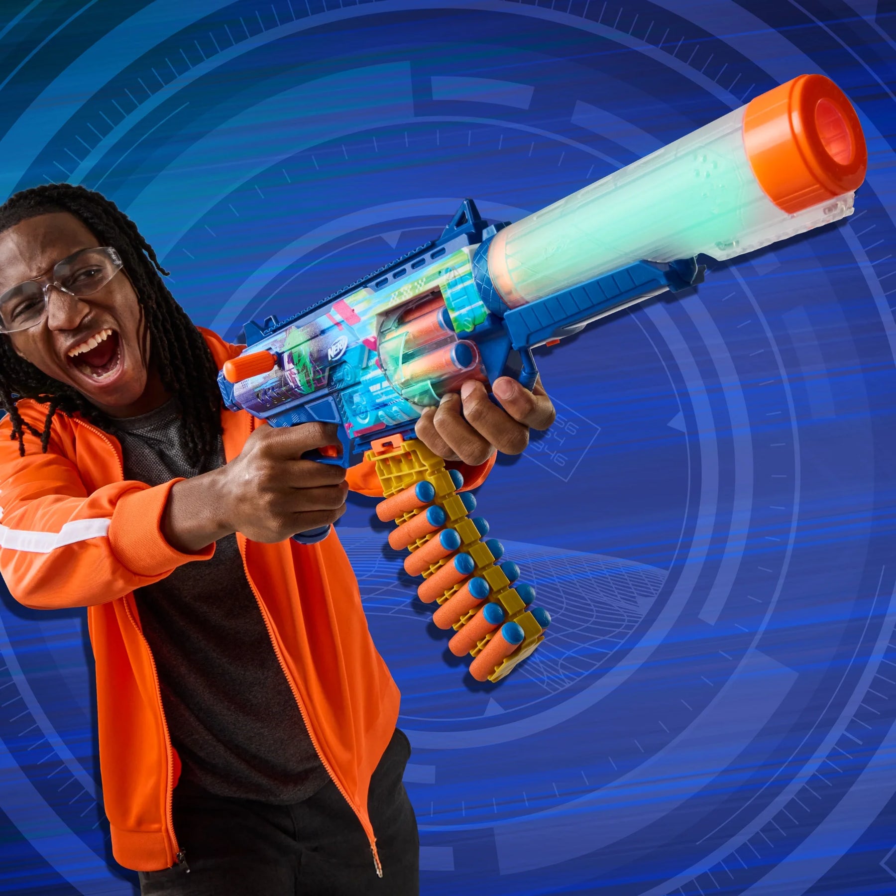 Nerf Loadout Blaster Cyberlight Ghost Vaahtoammusasesetti