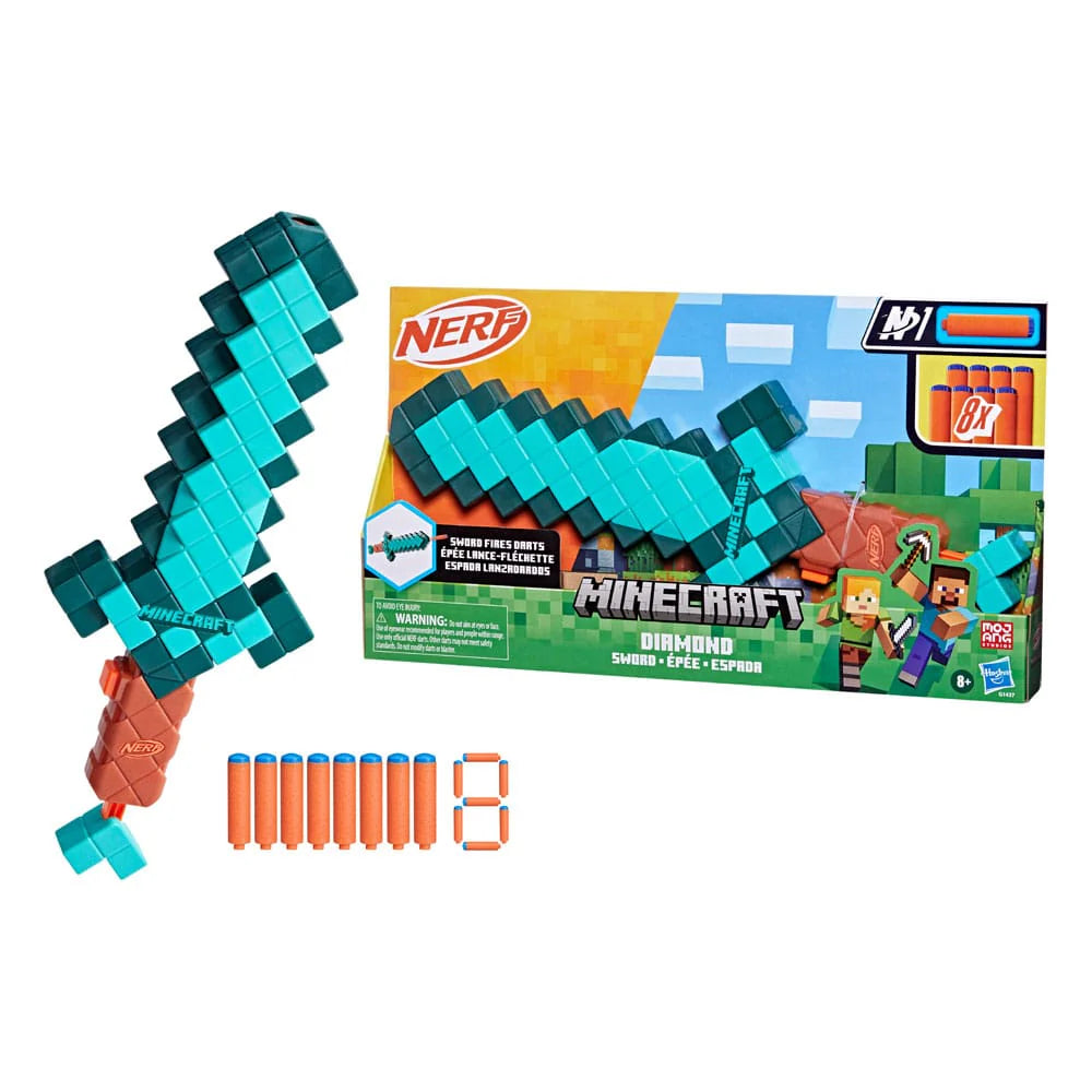 Nerf Loadout Blaster Minecraft Timanttimiekka Vaahtoammusase