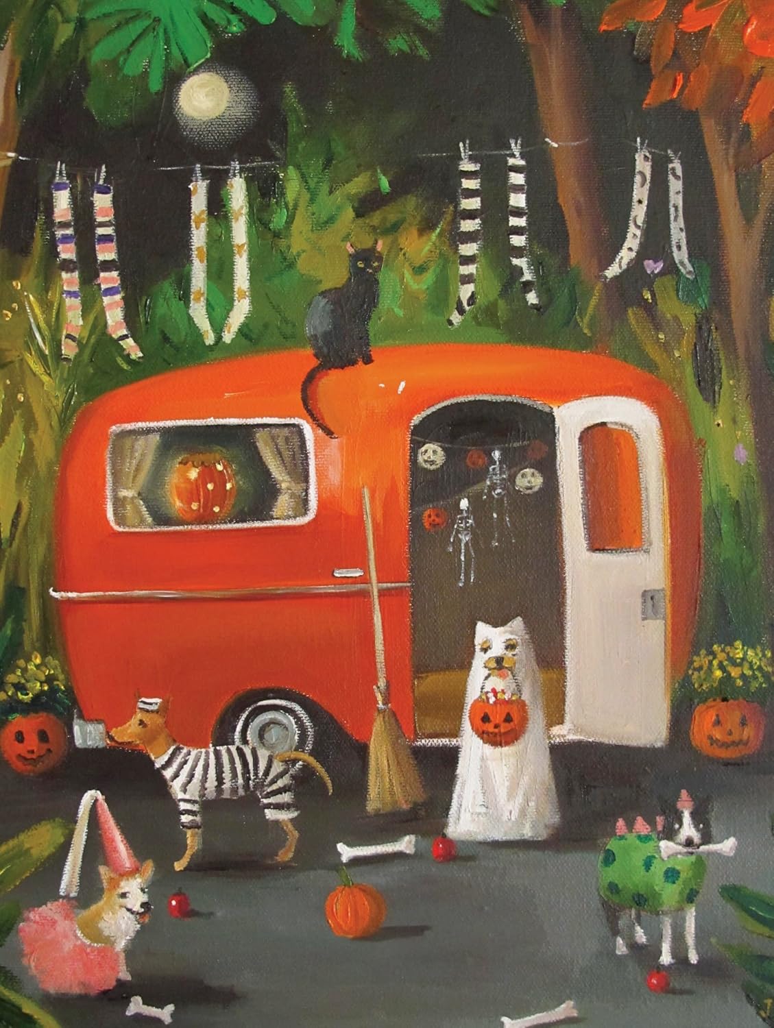 New York Puzzle Company 500 Palan Palapeli The Dogs Of Halloween